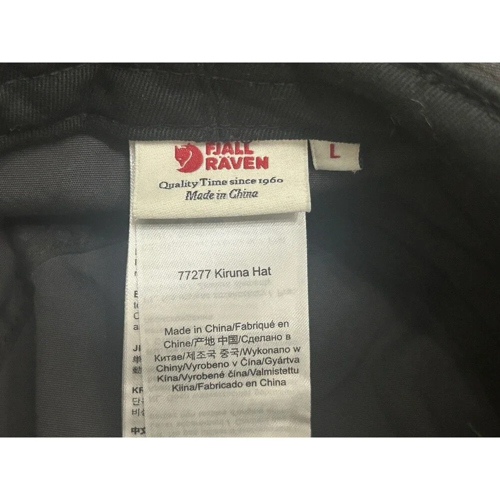 Fjallraven Kiruna Hat 77277 Size Large Dark Gray G-1000 Wax Outdoor